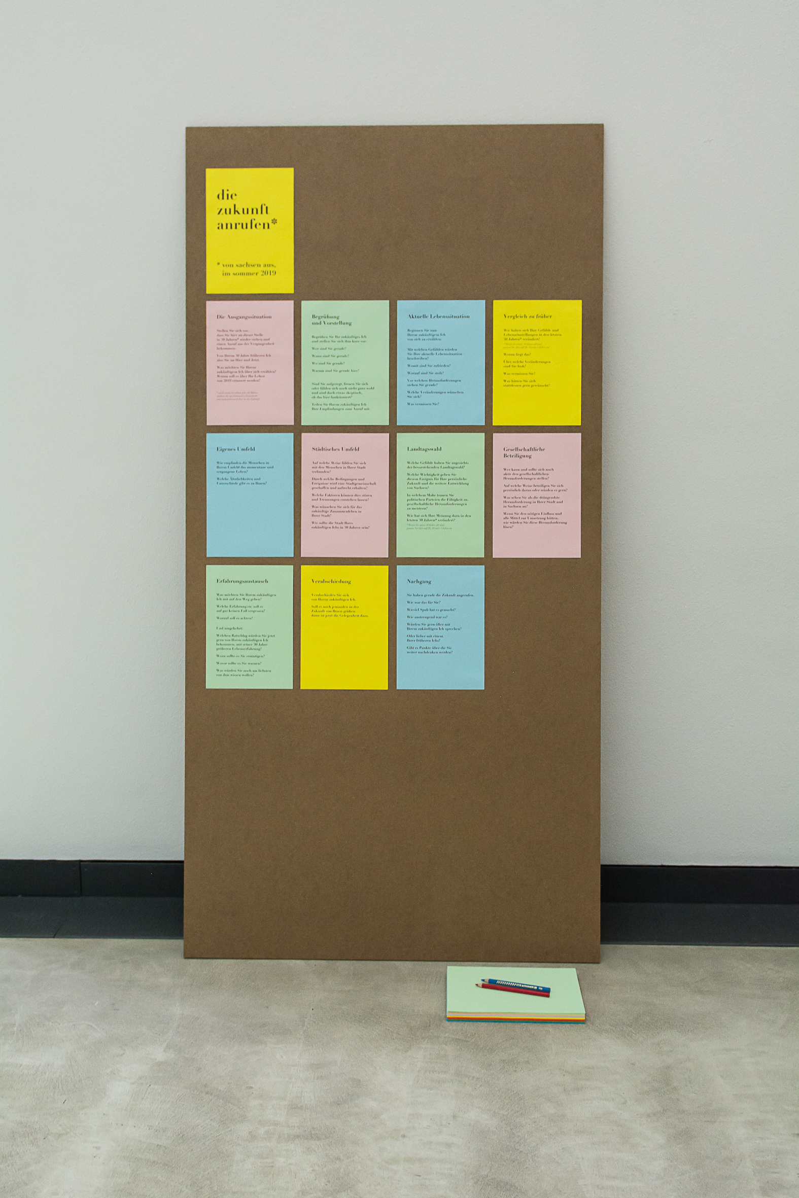 Die Zukunft anrufen - Installation View